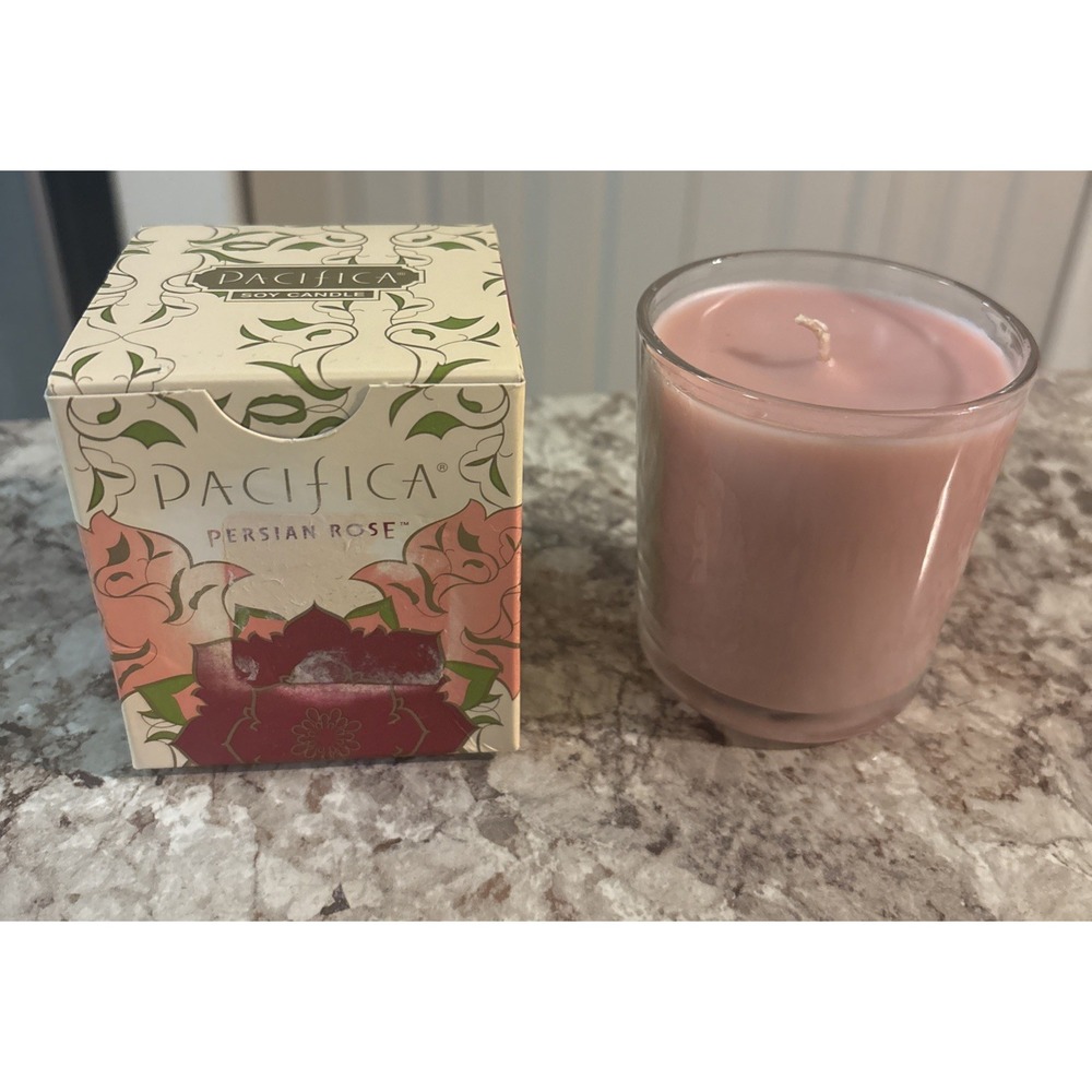 Pacifica Persian Rose Candle 5.5 oz Candle New W/Box Package Distress‎ Rare